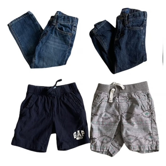 Boys Size 2T Lot of 6 Pair Casual Shorts Jeans Old Navy GAP Carters - Picture 2 of 7